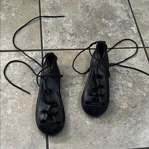 Black Lace-Up children’s Irish dance shoes